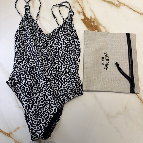 Hermes Other - Hermes Swim One Piece in blue and White